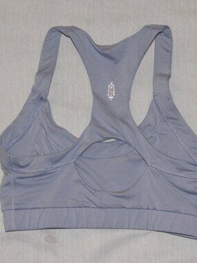Free People FP Movement Purple Racerback Sports Bra Size Small Back Cutout